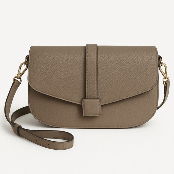 Women Crossbody Bag Shoulder Purse Beige with Removable Strap Multi Pocket - Picture 1 of 9